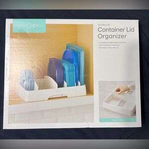 White Storalid Container Lid Organizer